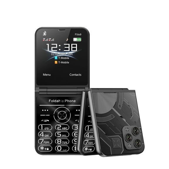 3G Flip Phone FM Radio Blacklist Speed Dial Vibration WCDMA 2 SIM Cards 2.6 Inch Display Foldable Phone Type-C