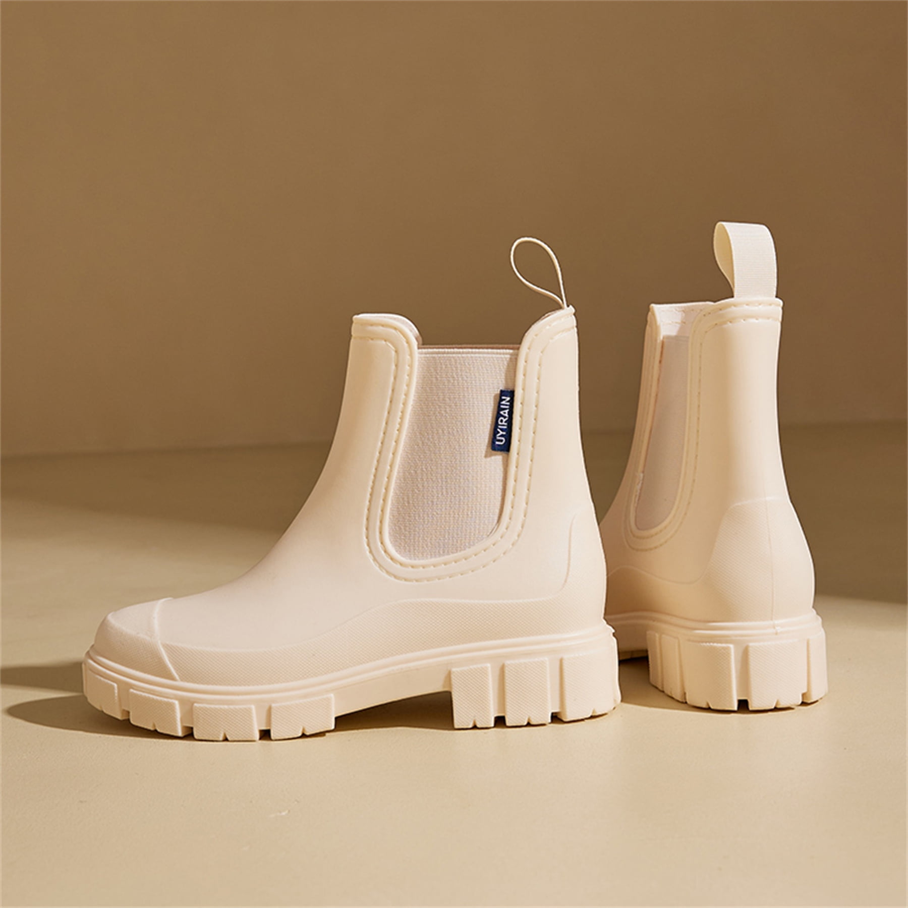 YOURDIARY Women’s Waterproof Chelsea Boots Slip-On Rain Ankle Boots
