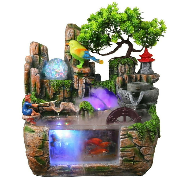 Animal Water Fountain Feng Shui Flowing Waterfall Ornament Crafts Gardening  Exterior Decoration Cosas Para El Hogar