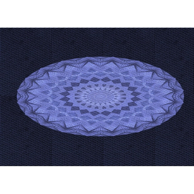 Ahgly Tapis Rectangulaire Lavable en Machine Intérieur Transitionnel Bleu Nuit, 7 Pieds x 9 Pieds