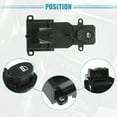 thumbnail image 3 of Interruptor de ventanilla eléctrica del coche del lado del pasajero apto para Honda Civic Coupe 2006-2011 negro, 3 of 7