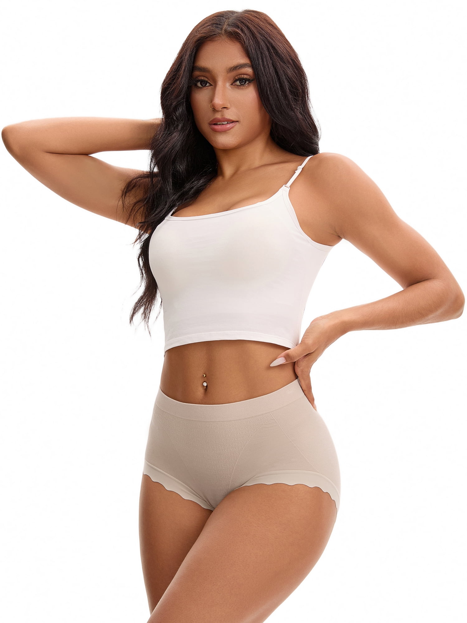 Unique Bargains High Waisted Tummy Control Briefs 2XL Pink