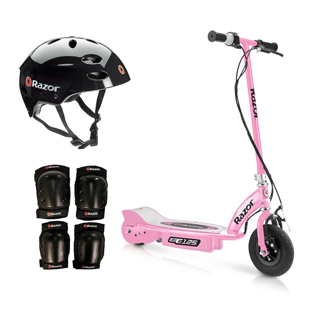 Razor Motorized Rechargeable Girls Pink Electric Scooter w/ Helmet