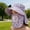 Purple, variant on UV Protection Wide Brim Sun Hat with Detachable USB Rechargeable Cooling Fan, Floral Neck Flap Fishing Bucket Hat, Breathable Mesh Outdoor Sun Cap for Beach, Gardening, Cycling