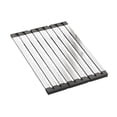 thumbnail image 2 of Escurridor de platos,Organizador de escurridor para fregadero de cocina,Escurridor de platos plegable de acero inoxidable,Escurridor de platos para 40cmx32.5cm, 2 of 8