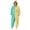 Turquoise, variant on Basysin Halloween Pajamas Split Color Hooded Onesie Pajamas Soft Unisex Long Sleeve Jumpsuit Comfortable Cosplay Costume For Men And Women Halloween Costume Sleepwear