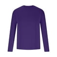 thumbnail image 3 of JUUYY Men's UPF 50+ UV Sun Protection Shirts Outdoor Long Sleeve SPF Rash Guard T-Shirt Cool Quick Dry Athletic Workout Tops Purple XXL, 3 of 5