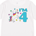 thumbnail image 4 of Inktastic I'm Four Unicorn 4th Birthday Boys or Girls Long Sleeve Toddler T-Shirt, 4 of 5