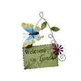 thumbnail image 1 of Iron Painting Butterfly Flower Wall Plaque Welcome Sign Garden Ornament Decor, 1 of 8