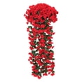thumbnail image 2 of Guirnalda colgante de flores artificiales de violeta con orquídeas de seda, ramo decorativo reutilizable para bodas, hogar, jardín y decoración de eventos., 2 of 6