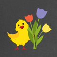 thumbnail image 2 of CafePress - Chick With Tulips Maternity T Shirt - Maternity Dark T-Shirt, 2 of 3