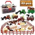 thumbnail image 1 of Juego de tractores Farm Toy con 40 piezas de animales de plástico y valla para niños de 3 a 12 años, 1 of 7
