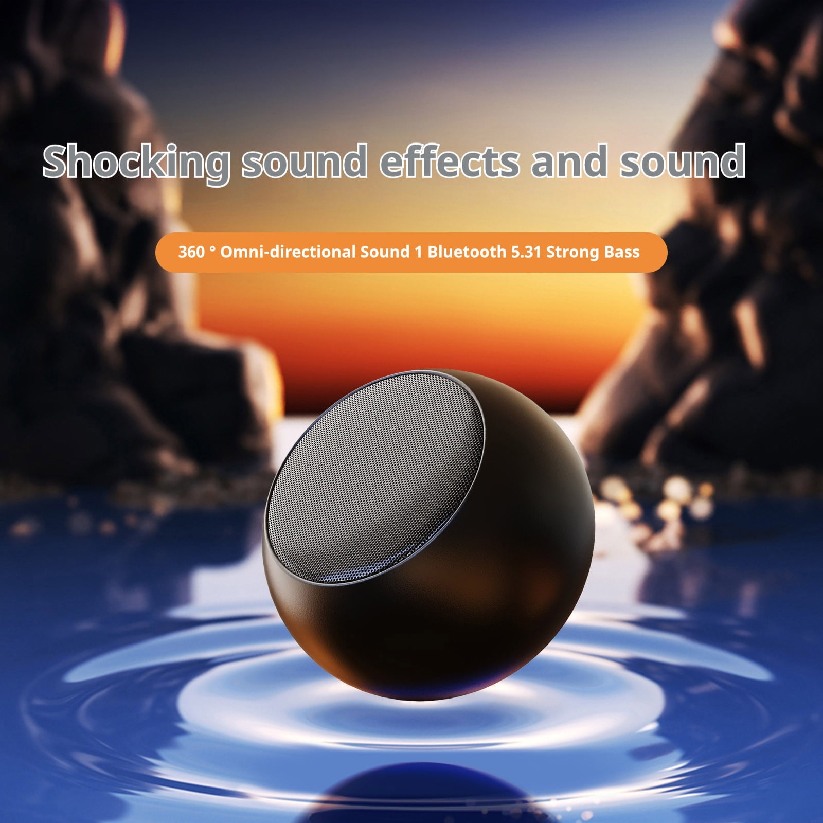 YZEGDCH Speaker Clearance,Portable Led Party Bluetooth Waterproof & Dustproof Portable Outdoor Speakers Seriously Loud Sound for Home Outdoor and Travel