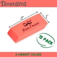 thumbnail image 2 of Mr. Pen- Erasers, Pencil Eraser, 12 Pack, Neon Colors, Erasers, Eraser, Erasers for Drawing, Eraser Pencil, Pencil Erasers, 2 of 6