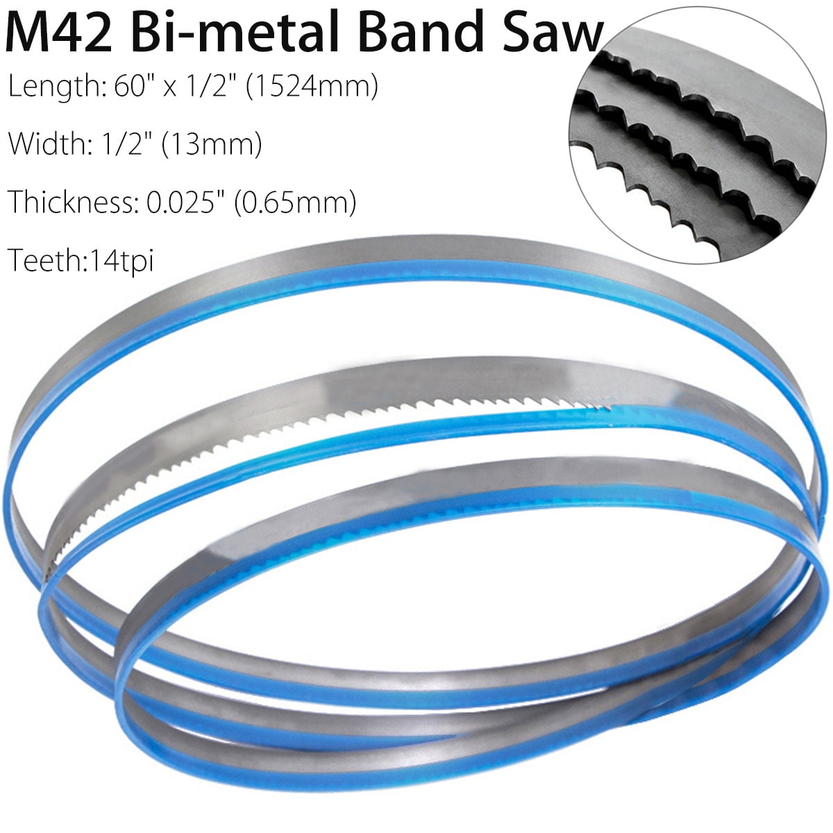 60/'/' x 1//2/'/' x 14tpi Sharp M42 Bi-metal Band Saw Blade Cutter Cutting Metal