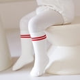 thumbnail image 4 of LYMAYTER 0-8Y Infant Toddler Unisex Knee-High Socks Thin Cotton Double-Stripe Solid Color Breathable Soft‌ 1 Pair, 4 of 8