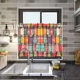 thumbnail image 4 of Yayeee Kitchen Curtains Tier Pair Light Filtering 27"x36" Rod Pocket Short Cafe Window Panel, Beige Jar, 4 of 7