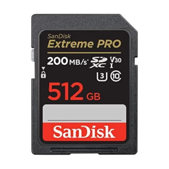 Tarjeta de memoria SanDisk Extreme PRO SDXC 512GB UHS-I C10 V30