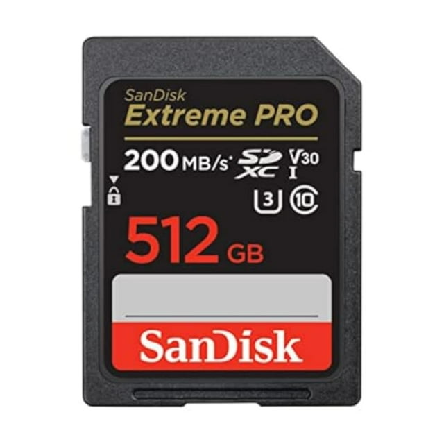 Tarjeta de memoria SanDisk Extreme PRO SDXC 512GB UHS-I C10 V30