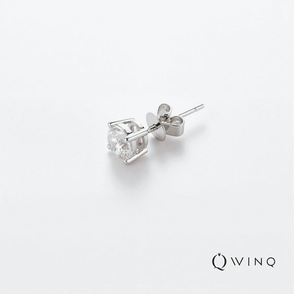 WINQ Single Solitaire Stud Single Earring Lab Grown Diamond 14K Gold Each