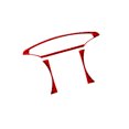 thumbnail image 3 of Red Carbon Fiber Interior Dashboard Speedometer Cover Trim for Audi Q7 2007-2015, 3 of 4