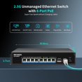 thumbnail image 3 of NICGIGA Switch PoE de 10 puertos y 2,5 Gb, 130 W, 2x SFP+ de 10G, 3 of 7