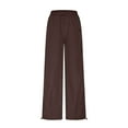 thumbnail image 7 of bbymog Workout Pants for Women Casual Baggy Hip-Hop Pants Elastic Waist Drawstring Jogger Pants Streetwear Sweatpants with Pocket Coffee L, 7 of 7
