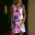 thumbnail image 5 of Summer Beach Dresses for Womens 2026 Fashion Plus Size Print Sleeveless V-neck Loose Pocket V-neck Casual Dress, 5 of 8