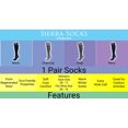 thumbnail image 3 of Sierra Socks Chaussettes de Randonnée Épaisses en Laine pour Femmes 1 Paire de Chaussettes (Gris, Grand), 3 of 5