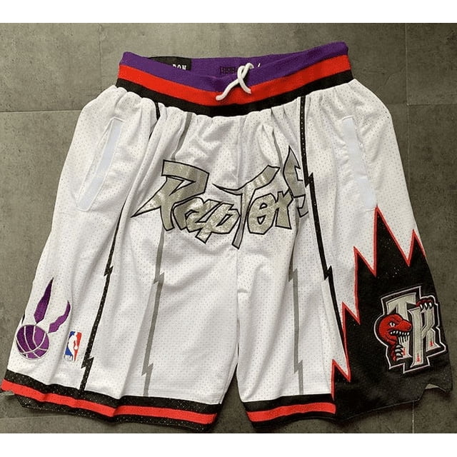 Shorts de Basketball Rétro Raptors Décontractés pour Hommes et Femmes avec Poches