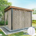 thumbnail image 6 of Outdoor Curtains for Patio Waterproof, Japanese Outdoor Privacy Panels Grommet, Grey Simple Traditional Flowers Leaves Pattern Blackout Outside Curtains for Porch/Cabana 54"x84", 2 Panels, 6 of 8