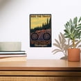 thumbnail image 2 of Winthrop, Washington, Ride the Trails, Mountain Bike Scene Birch Wood Wall Sign (6x9 Rustic Home Decor, Ready to Hang Art), 2 of 5
