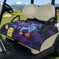 thumbnail image 3 of Xixirimido Golf Cart Seat Cover with 4 Pocket Quilted Golf Cart Seat Blanket Universal Club Car Seats Towel Fits 2-Person Carts Golf Carts Accessories, Wolf Butterfly Galaxy, 3 of 8