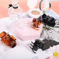 thumbnail image 4 of 12 Pcs Hair Claw Clips, 1.3 Inch Medium Hair Clips No-Slip Grip Jaw Clips Claw Clips for Women and Girls (Black, Brown,Clear), 4 of 5