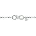 thumbnail image 3 of Everly Women's Fancy-Cut Sterling Silver White Ball Link Infinity Bracelet, 3 of 8