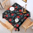 thumbnail image 2 of Pioneer Flower Floral Print Pattern Square Tablecloth, Waterproof Wipeable Spillproof Washable Table Cover for Home Kitchen Party and Daily Decor 60"x60", 2 of 6