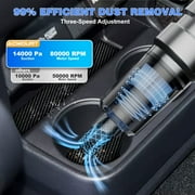 Car Vacuum Cleaners for Car, 100W Handheld Vacuum with 14000PA Suction, 2 in 1 Portable Mini Cordless Vacuum with Multi-Nozzles for Small Jobs, Car, Office Desk, Keyboards