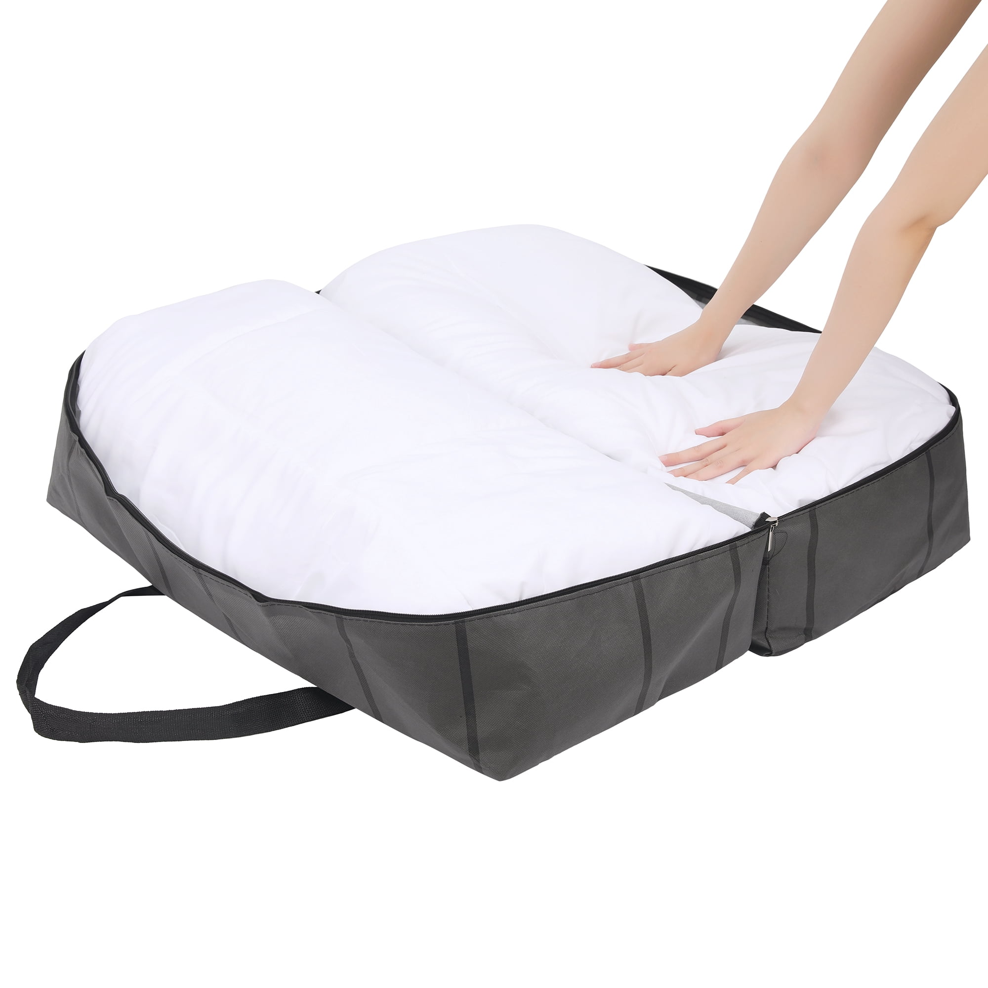 Unique Bargains 1 Pack Clothes Storage Foldable Storage Bags Black 29.5*14*13in