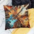thumbnail image 2 of Autua Electric Guitar Music Country Farmhouse Decoration Throw Pillow Pillow Cover Square Cushion Cover For Home Sofa Sofa Decoration 12x12in, 2 of 5