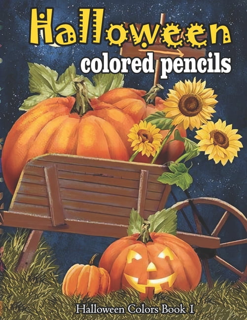Set of 6. "Happy Halloween" orange colored pencils 