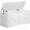 White, variant on Storage bench, vintage wooden storage box, U-shaped openwork handle, safety hinge, 220 lb load capacity, easy to assemble, can be used as a toy box organizer.