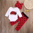 thumbnail image 4 of Douhoow Unisex Baby Long Sleeve Ladybug Romper Pants Hat Infant 2PCS Leisure Outfits, 4 of 8