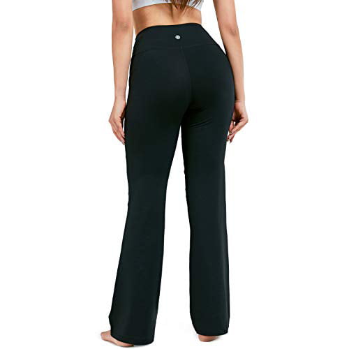 28/30/32/34 Inseam Womens Bootcut Yoga Pants Long Bootleg High-Waisted Flare Pants with Pockets 