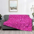 thumbnail image 5 of KLL Rose Red Glitter Print Fleece Throw Blanket, Horizontal Fleece Bedding Cute Soft Blankets Comfy Fleece Flannel Plush Home Decor for Couch & Bed -60"x50", 5 of 9