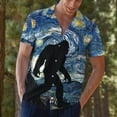 thumbnail image 6 of Retro Bigfoot Hawaiian Shirts for Men Casual Vintage Sasquatch Mens Hawaiian Shirts Short Sleeve Button Down Shirt, 6 of 7