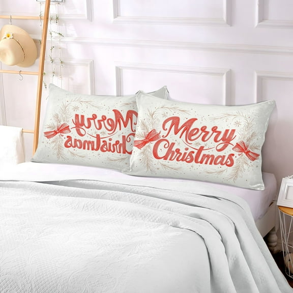 Pillow Case Plush Pillow Merry Christmas Elegant Bowknot Case standard size/King size/Queen size Bed Pillow Pillowcases