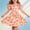 Orange, variant on Amidoa Girl Dresses A-Line Skater Twirl Short Sleeve Dress Summer Casual Sundress for Kids Orange Size 9