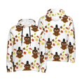 thumbnail image 6 of Bingfone Colorful maple leaf owl Men's Drawstring Hoodie Long Sleeve Pocket Sweatshirts-Large, 6 of 6
