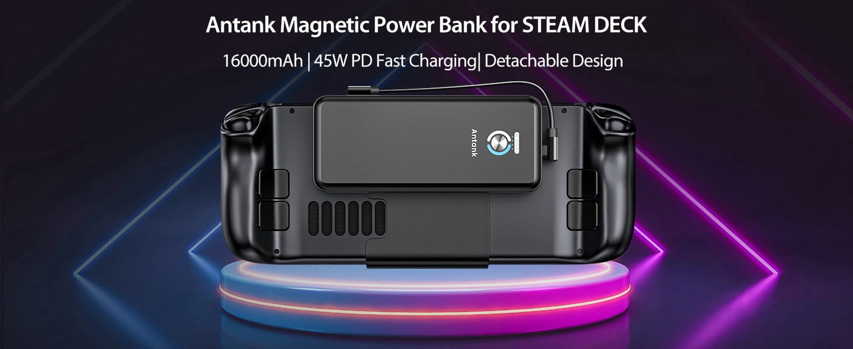 SiWiQU 20000mAh Magnetic Power Bank for ROG Ally, 45W PD Fast 3.0 Charging Portable Battery Bank, External Battery Pack with Detachable Magnetic Back & Dual