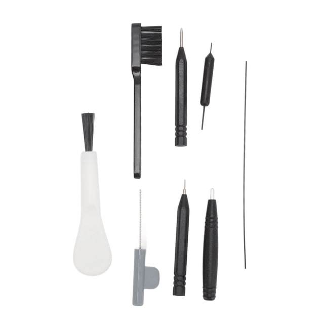 Sound Aid Cleaning Kit, Complete Set Sound Aid Brushes for Cleaning Storage Box 8 Pieces for Earbuds